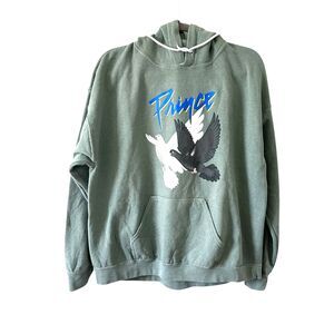 Prince Hoodie The Revolution World Tour 1984–85 Green Sweatshirt Size M